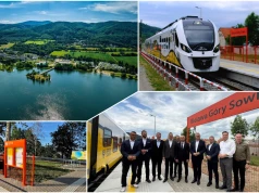 Pociągiem nad Jezioro Bielawskie i w Góry Sowie. Odnowioną trasą przejechał szynobus z pierwszymi pasażerami
