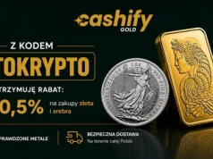 Cashify Gold – 0,5% rabatu na złoto i srebro