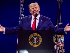 Trump przemówił mimo zagrożenia burzą