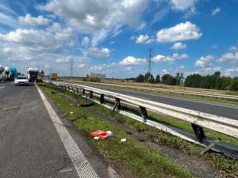 Zderzenie pojazdów na autostradzie A2