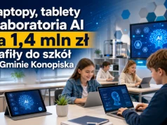 Laptopy, tablety i laboratoria AI za 1,4 mln zł trafiły do szkół w Gminie Konopiska