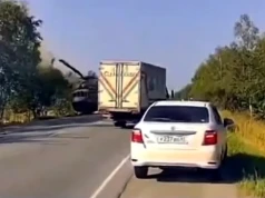 Jedziesz ruską drogą, a tu na czołowe pędzi… (WIDEO)