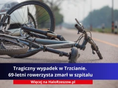 Tragiczny wypadek w Trzcianie. 69-letni rowerzysta zmarł w szpitalu
