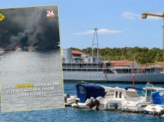 Groźny pożar łodzi koło Rijeki. "Rozprzestrzenia się gęsty dym"