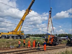 Lokomotywa i część wagonów z Sokolnik Suchych usunięta. Trwa naprawa torowiska i sieci trakcyjnej