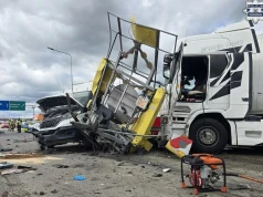 Tragiczny wypadek na A1. Najechał na pracowników, 4 z nich nie żyje