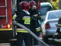 Pożar pod Starogardem Gdańskim. Płonie budynek stolarni