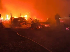 Ogromny nocny pożar. Dwa budynki doszczętnie spłonęły