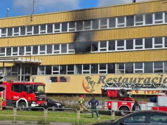 Pożar budynku byłej restauracji przy Słonecznej Pętli