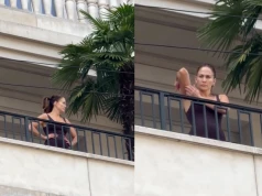 J.Lo przyłapana BEZ MAKIJAŻU na balkonie. Tak wygląda bez grama tapety
