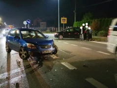 Zderzenie aut na trasie krajowej. Ranna kobieta