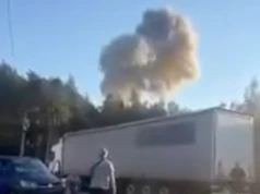 Dron z Rosji uderzył 2 km od przejścia granicznego z Polską. Konieczna była ewakuacja
