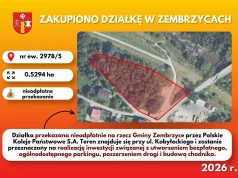 Będzie dodatkowy parking pod kolej w Zembrzycach