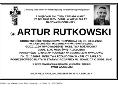 Ostatnie pożegnanie Artura Rutkowskiego. Miał zaledwie 36 lat