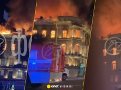 Pożar w centrum Petersburga. Płonie zabytkowy pałacyk