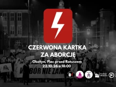 "Czerwona kartka za aborcję!". W październiku będą protestować przed miejskim ratuszem ws. praw kobiet