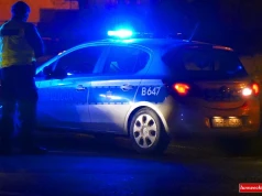 BMW w rowie – na miejscu policja