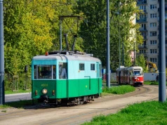 Parada dawnych tramwajów na ulicach Łodzi