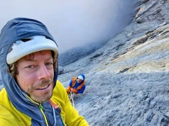 „Untergang der Titanen” (600 m, 8a) na Gross Wellhorn zrobiona klasycznie