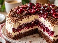 Tort tiramisu z wiśniami. Wygląda jak z cukierni, a zrobisz go łatwo w domu