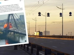 Rosyjski atak podczas wizyty Merza. Potężna eksplozja na Moście Północnym