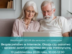 Seniorzy dowiedzą się, jak rozpoznać fałszywe inwestycje w sieci. Bezpłatne webinarium KNF