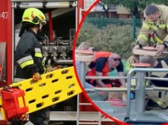Chłopiec zakleszczył rękę w karuzeli. Strażacy pomagali mu kilka godzin