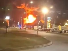 Potężny pożar hali w Słubicach. Spłonął sprzęt AGD