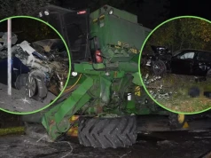 Renault wbiło się w kombajn John Deere pod Chełmem. 29-latek nie żyje