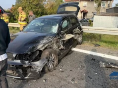 Dwie osoby poszkodowane w wypadku na DK8. Droga zablokowana