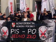 Górniczy związkowcy protestowali w poniedziałek w Katowicach. "To jest wojna"