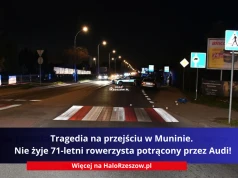 Tragedia na przejściu w Muninie. Nie żyje 71-letni rowerzysta potrącony przez Audi!