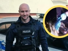 Pies konał na jezdni. Uratowali go policjanci