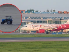Traktor sparaliżował lotnisko w Rosji. Trzy samoloty odeszły na drugi krąg
