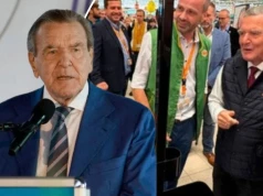 Były kanclerz Niemiec w moskiewskim sklepie. Wymowne słowa Schrödera