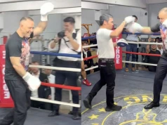 Karol Nawrocki wskoczył na ring i zaczął boksować. Takie sceny podczas wizyty na Filipinach