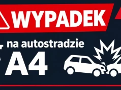 Wypadek na autostradzie A4. Ruch w kierunku Katowic jest mocno utrudniony