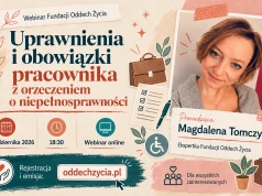 Uprawnienia i obowiązki pracownika z orzeczeniem o niepełnosprawności – bezpłatny webinar Fundacji Oddech Życia