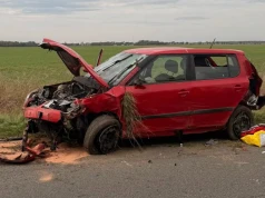 Dachowanie Skody, pięć dziewczyn w pojeździe. Jedna jest ranna