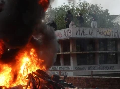 Bruksela jak po bitwie. Pokojowy protest przerodził się w zamieszki