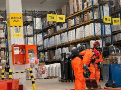 Wyciek substancji chemicznej w hali magazynowej. Ewakuowano pracowników