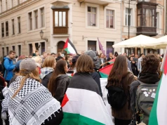 Poznań dla Palestyny: w 1100 dzień ludobójstwa w Gazie, Poznań protestował na Starym Rynku.