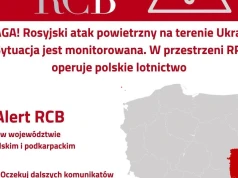 Alert RCB po rosyjskim ataku powietrznym na Ukrainę. Polskie lotnictwo w akcji