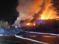 Pożar tartaku na Mazowszu. Z ogniem walczyło 17 zastępów straży pożarnej