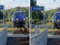 Przechodzień bez wyobraźni w Pasłęku. Mężczyzna uznał, że zdąży i wtargnął przed rozpędzony pociąg