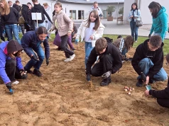 ’Przez tego tulipana, nawet jednego, ktoś może być szczęśliwy’. Młodzież sadziła cebulki kwiatów w szczytnym celu