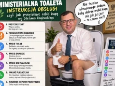 Instrukcja obsługi toalety - nie tylko dla rolników. Krajewski już ją zna