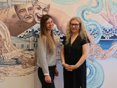Nowe dzieło w Teatrze Cieszyńskim. Mural łączy oba brzegi Olzy
