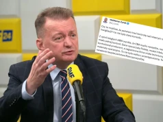 Błaszczak trzykrotnie pytany, czy dane z Pegasusa szły do Izraela, trzykrotnie zmienił temat