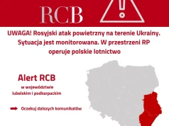 Alert RCB dla mieszkańców Podkarpacia. Rosyjski atak na Ukrainę, polskie lotnictwo w akcji